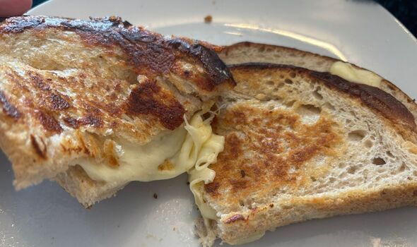 Pan fried cheese toastie