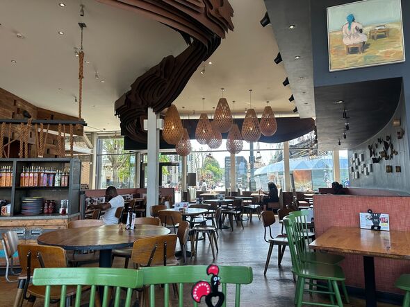 The restaurant was nearly empty but quickly filled up