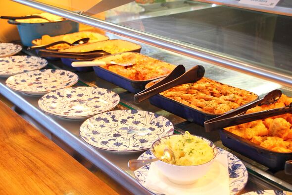 lunch buffet in a cruise ship restaurant