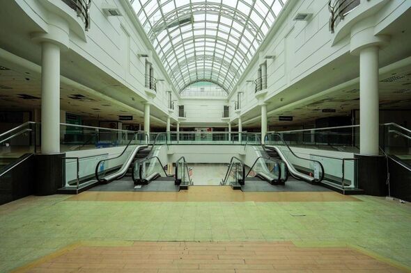 Inside the abandoned department store