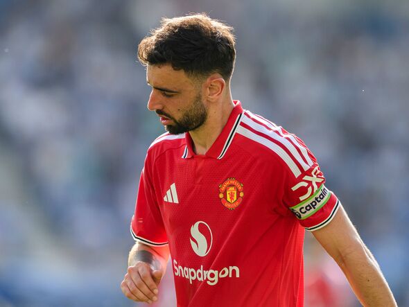 Manchester United's Bruno Fernandes during the Premier League match between Brighton & Hove Albion