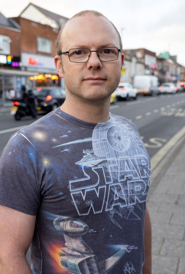 Matt Chudley wears star wars t shirt