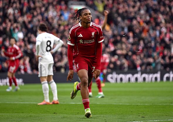 Rio Ngumoha celebrates scoring against Fulham