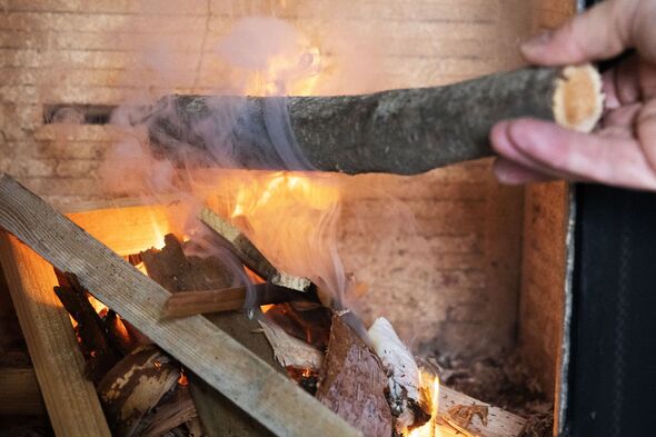 Lighting a fire
