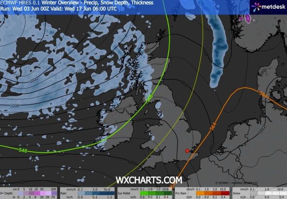 Rain map of the UK