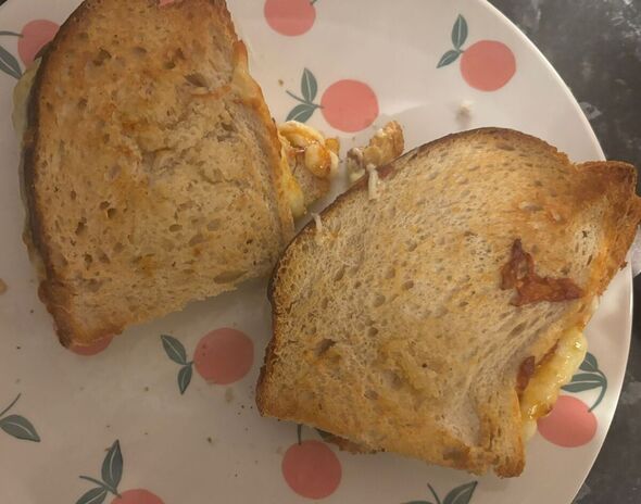 Air-fried cheese toastie