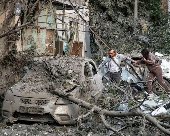 Aftermath of the sweeping Russian strikes