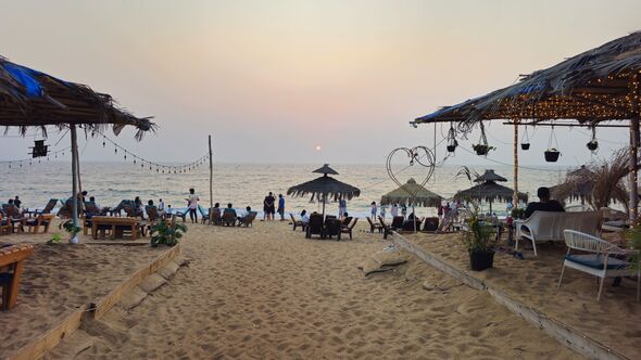 An evening view at Goa beach area