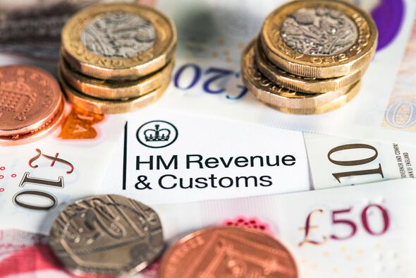 HMRC tax letter heading surrounded by UK currency