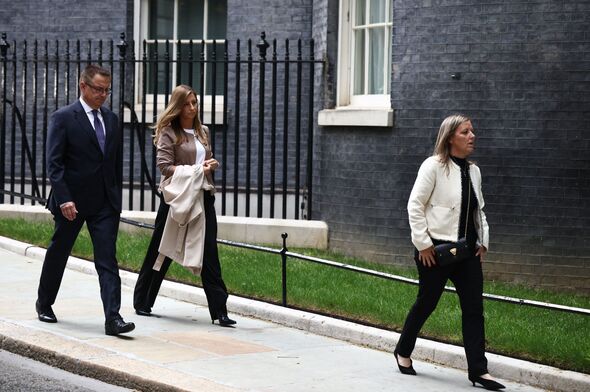 Henry Nowak's family walk in Downing Street