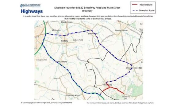 Planned closures in the Cotswolds