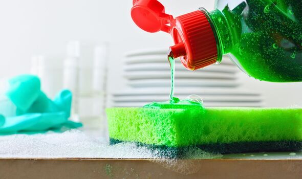 Picture of washing up liquid in a kitchen