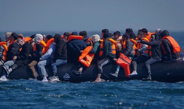 Migrants crossing the Channel