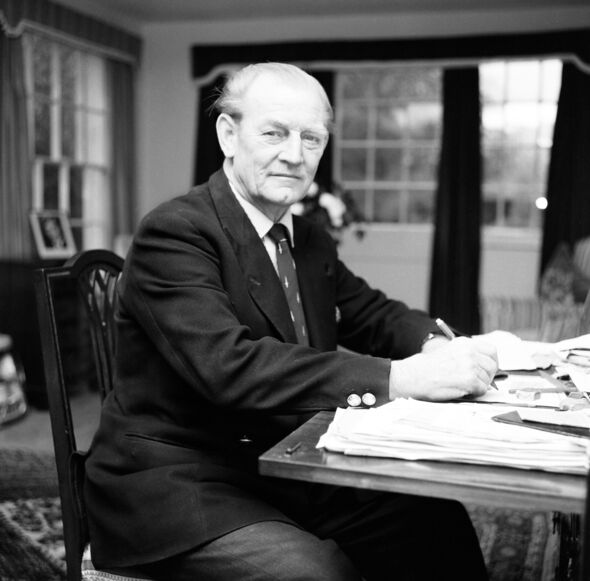 'Mad Jack' Jack Churchill poses for camera in study
