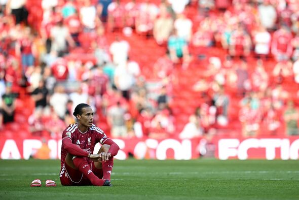 Virgil van Dijk looks on