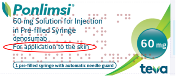 Ponlimsi (Denosumab) 60mg Solution for Injection in Pre-filled Syringe