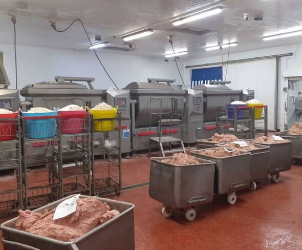 Tubs of meat