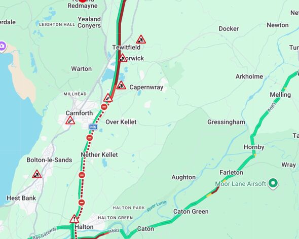 M6 Southbound delays