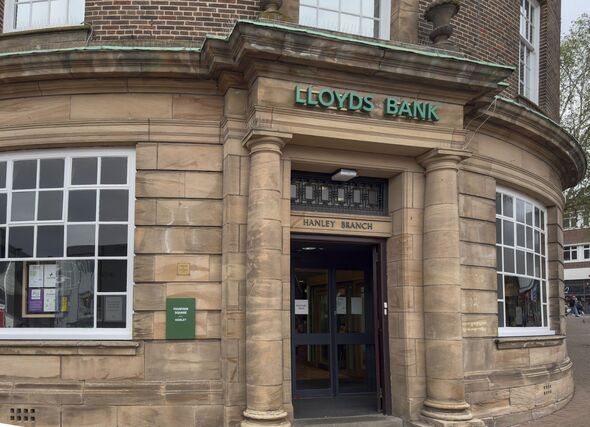 Hanley branch of the iconic Lloyds bank front entrance