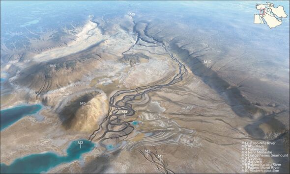 : Reconstructed eastern Mediterranean during the terminal Messinian salinity crisis.