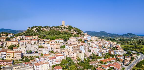 Village of Posada in Baronia, in north-eastern Sardinia - Italy
